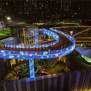 灯饰画-灯光秀城市亮化工程夜景照明-夜空彩虹